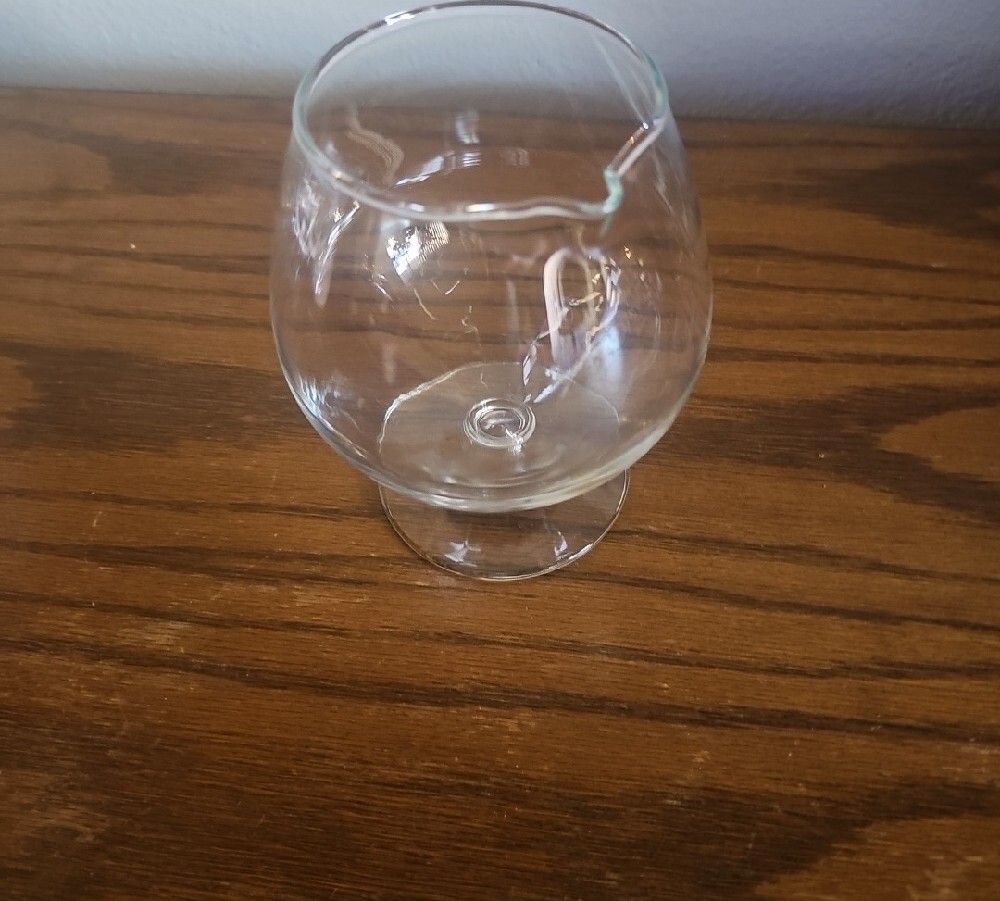 Clear Glass Brandy Snifter with Pour Spout Tote 3 - Picture 2 of 4
